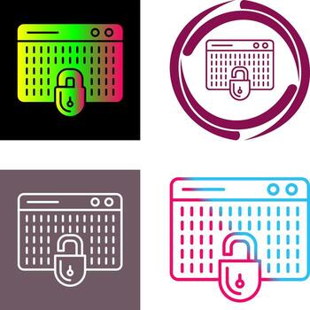 Hacking Icon Design vector