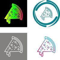 Pizza rebanada icono diseño vector