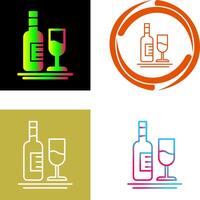 White Wine Icon Design vector