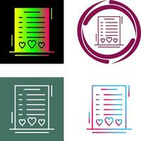 Wishlist Icon Design vector
