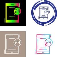 24 Hours Icon Design vector