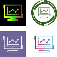 Line Chart Icon Design vector