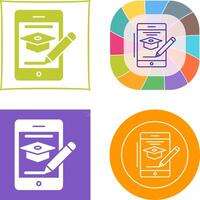 Online Course Icon Design vector