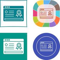 Online Certificate Icon Design vector