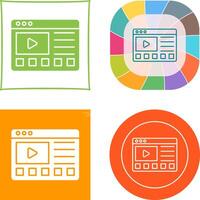 en línea tutoriales icono diseño vector