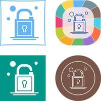 Open Lock Icon Design vector