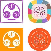 diseño de icono de cambio de moneda vector