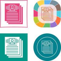 Resume Icon Design vector