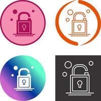 Open Lock Icon Design vector