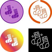 Winter Socks Icon Design vector