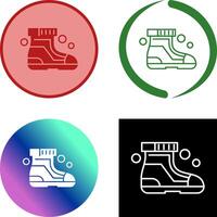 Ski Boots Icon Design vector