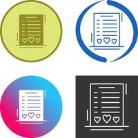 Wishlist Icon Design vector