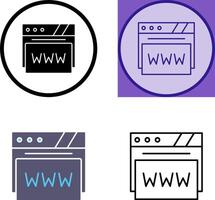 web navegador icono diseño vector