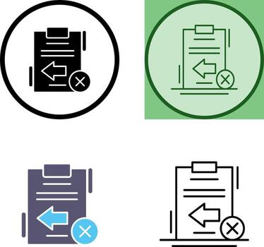 Return Failed Icon Design vector