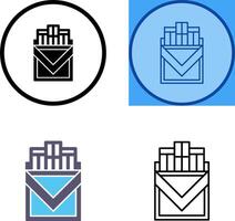 Cigarette Pack Icon Design vector