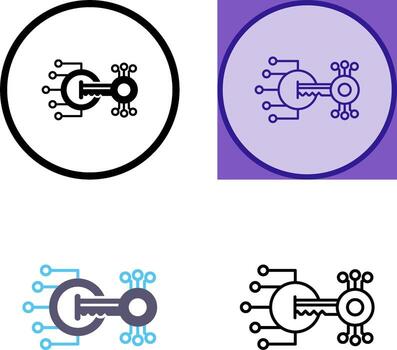 diseño de icono de cifrado vector