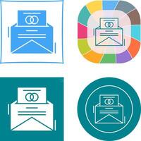 Invitation Card Icon Design vector