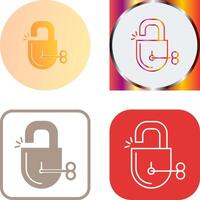 Unlock Icon Design vector