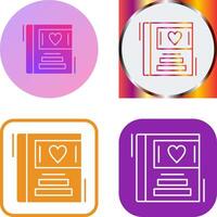 Wedding Album Icon Design vector