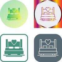 diseño de icono de cama doble vector