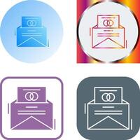 Invitation Card Icon Design vector