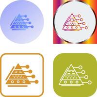 Pyramid Graph Icon Design vector