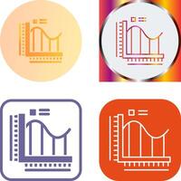 Bar Chart Icon Design vector