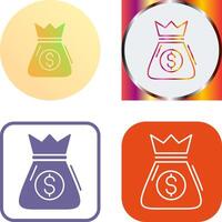 Money Bag Icon Design vector