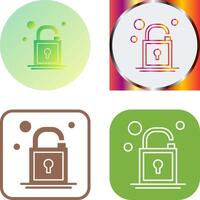 Open Lock Icon Design vector