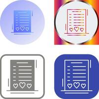 Wishlist Icon Design vector