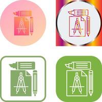 Study Tools Icon Design vector