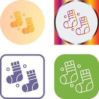 Winter Socks Icon Design vector