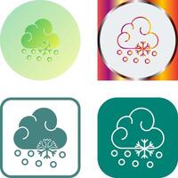 Snow Fall Icon Design vector