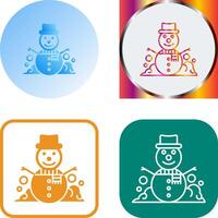 Snowman Icon Design vector