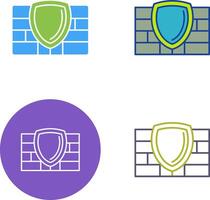 Firewall Icon Design vector