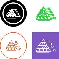 Pyramid Graph Icon Design vector