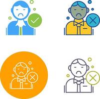 Rejected Icon Design vector