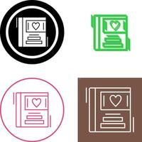 Wedding Album Icon Design vector