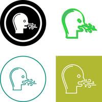 Bad Breath Icon Design vector