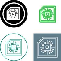 Chip Icon Design vector