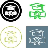 graduación icono diseño vector