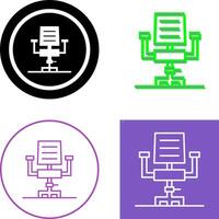 Desk Chair Icon Design vector