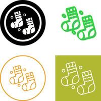 Winter Socks Icon Design vector