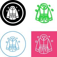 Winter Jacket Icon Design vector