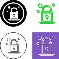 Open Lock Icon Design vector