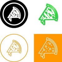 Pizza rebanada icono diseño vector