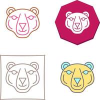 diseño de icono de oso polar vector