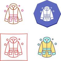 Winter Jacket Icon Design vector