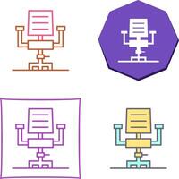 Desk Chair Icon Design vector