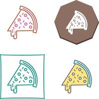 Pizza rebanada icono diseño vector